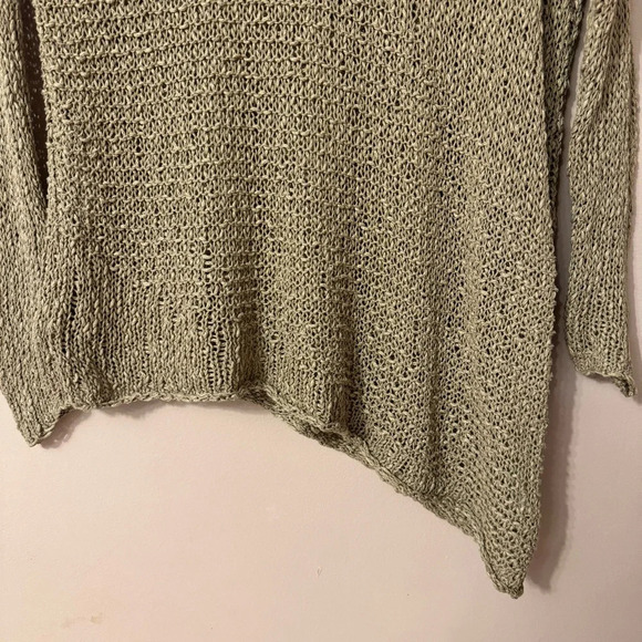 Aritzia Talula Asymmetrical Open Knit Sweater Women Size S - Picture 7 of 10